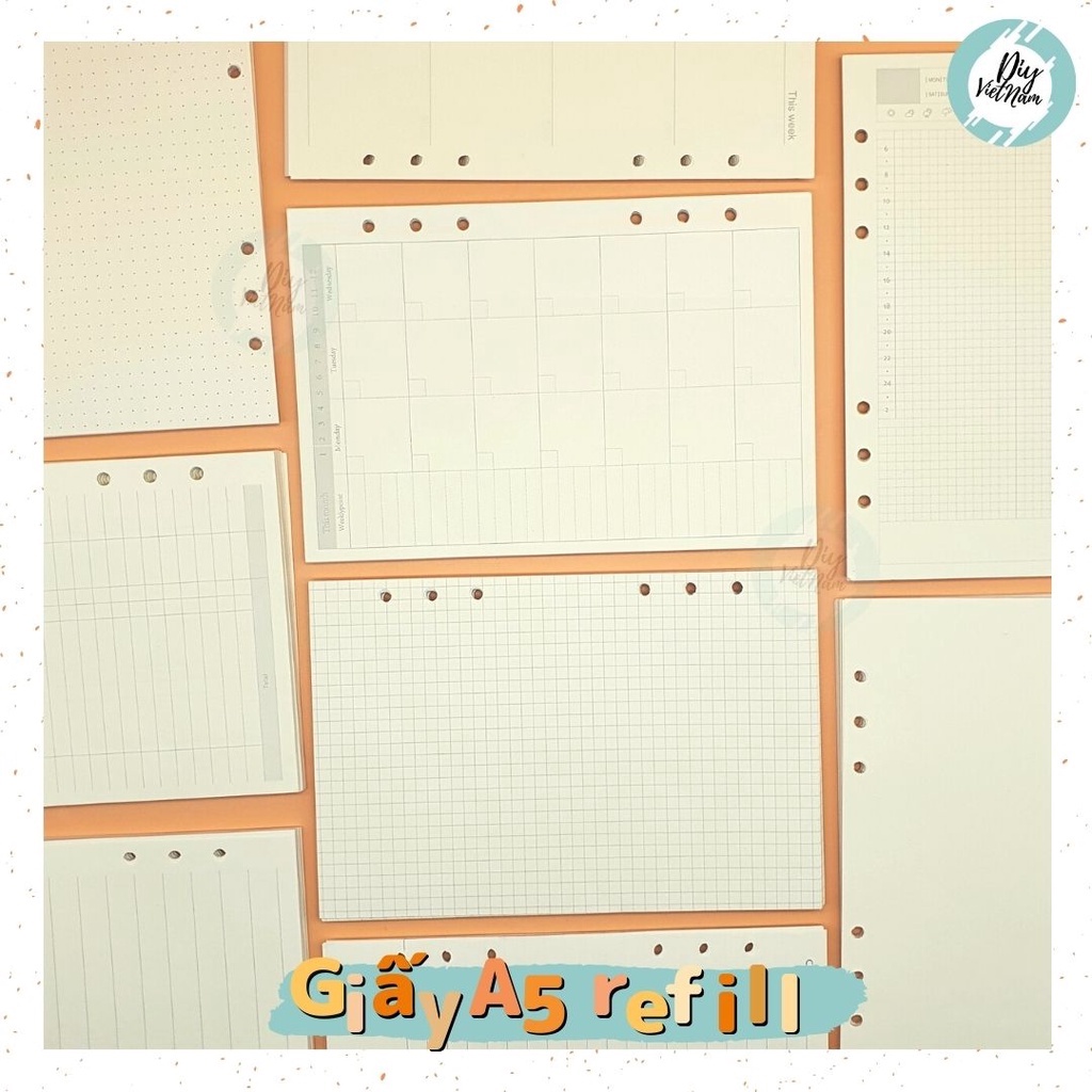 GIẤY A5 REFILL CHO PLANNER