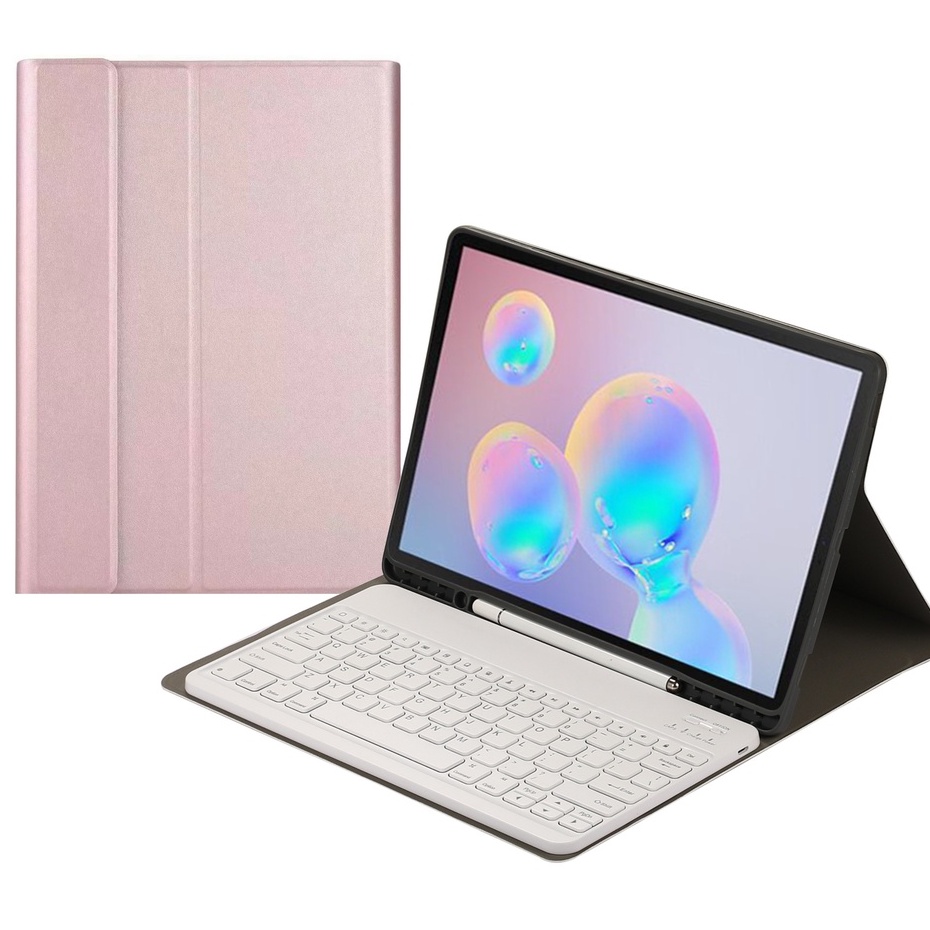 Bao da PU kèm bàn phím Bluetooth 3.0 và ngăn đựng bút cho Samsung Galaxy Tab S7 FE 12.4 inch 2021 T730/S7 Plus T970 T4/S20/S7/S21