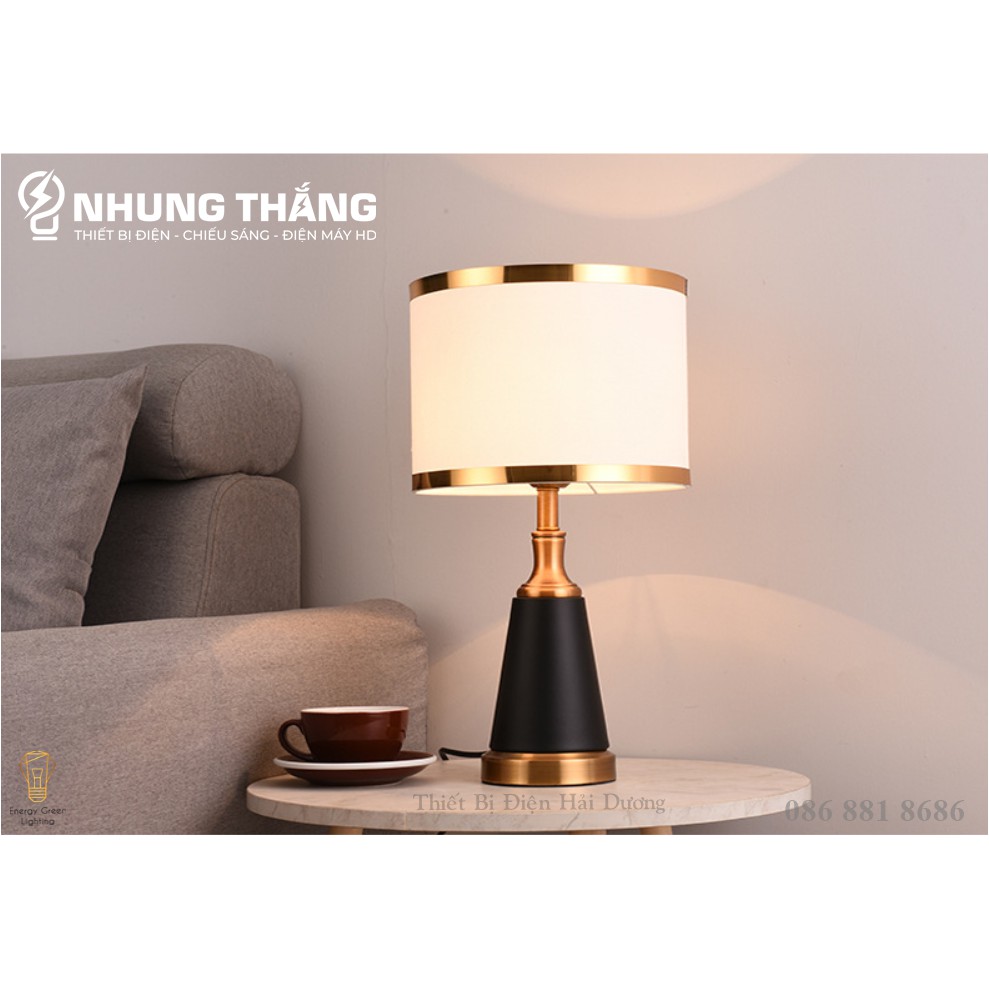 Đèn Ngủ Để Bàn S3057 - Khung Kim Loại - Kiểu Dáng Cổ Điển Sang Trọng - Tặng Kèm Bóng Led - Bảo Hành 12 Tháng