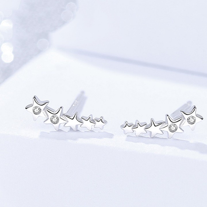 Bông Tai Nữ 5 Ngôi Sao Nhỏ Xinh Bạc 925 Cao Cấp S633