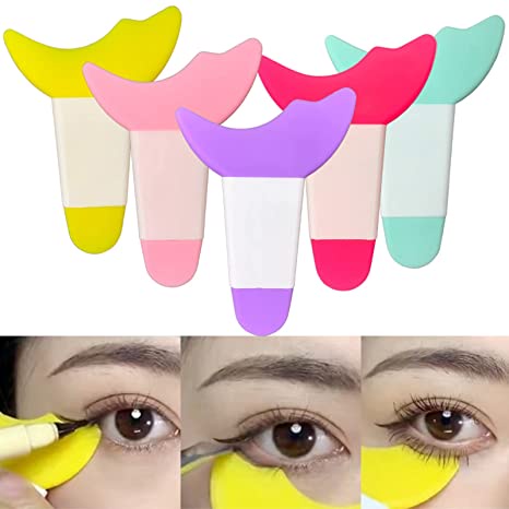 Dụng Cụ Hỗ Trợ Kẻ Mắt/Lông Mi 3 Trong 1 Bằng Silicone Tiện Dụng