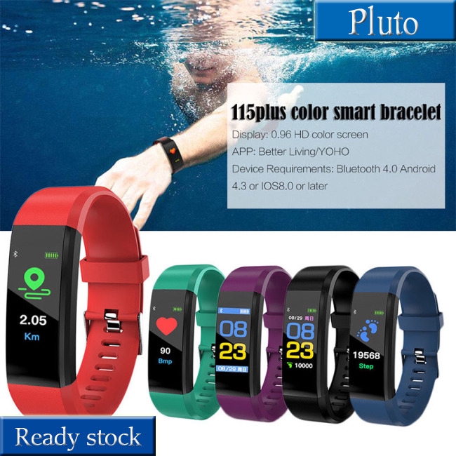 Bluetooth Smart Watch Heart Rate Blood Pressure Monitor Fitness Tracker Bracelet