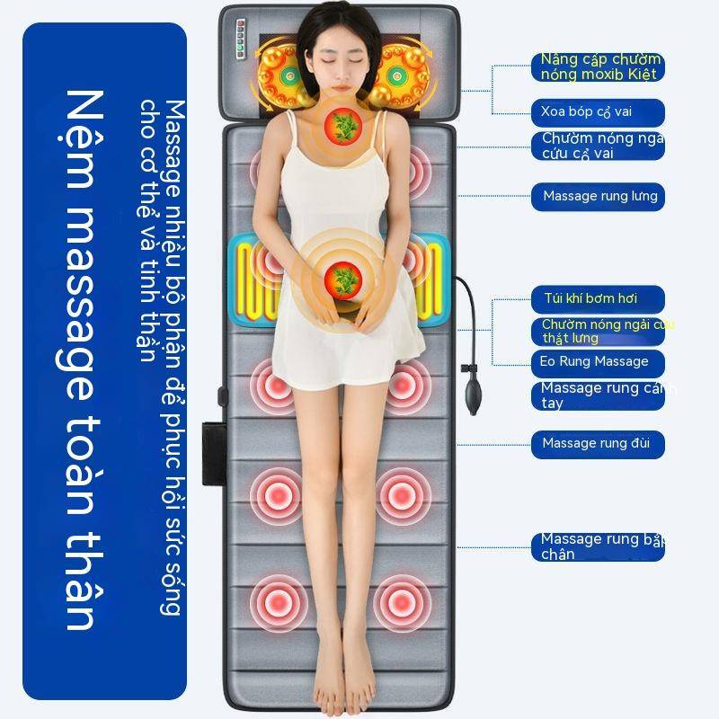 Máy Massage Đệm massage đốt sống cổ đa năng toàn thân vai eo lưng chân đệm gối massage