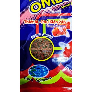 Thức ăn cá chép Koi Omega loại 1Kg 1ly hạt trung hạt Mịn