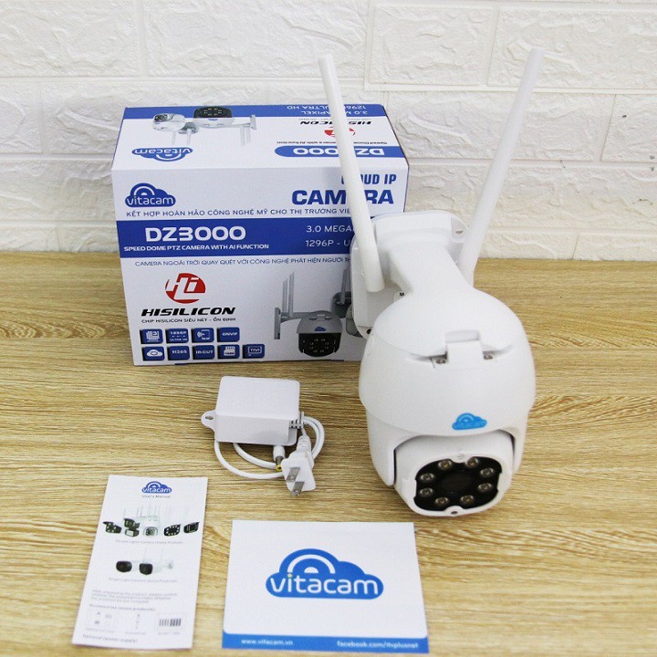 CAMERA NGOÀI TRỜI VITACAM DZ3000 PTZ XOAY 355 ĐỘ, 3.0 MPX 1296P ULTRA HD HÌNH ẢNH SIÊU NÉT | BigBuy360 - bigbuy360.vn