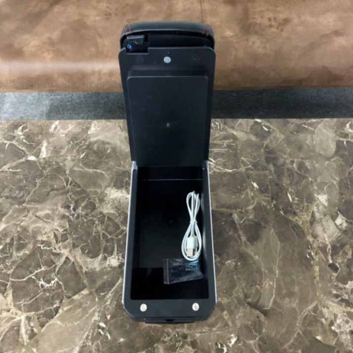 Hộp tỳ tay ô tô DUSBG tích hợp 7 USB dành cho Morning, Spark, Getz, i10, Yaris, Mazda 2, Honda city, Ford Fiesta, Swift
