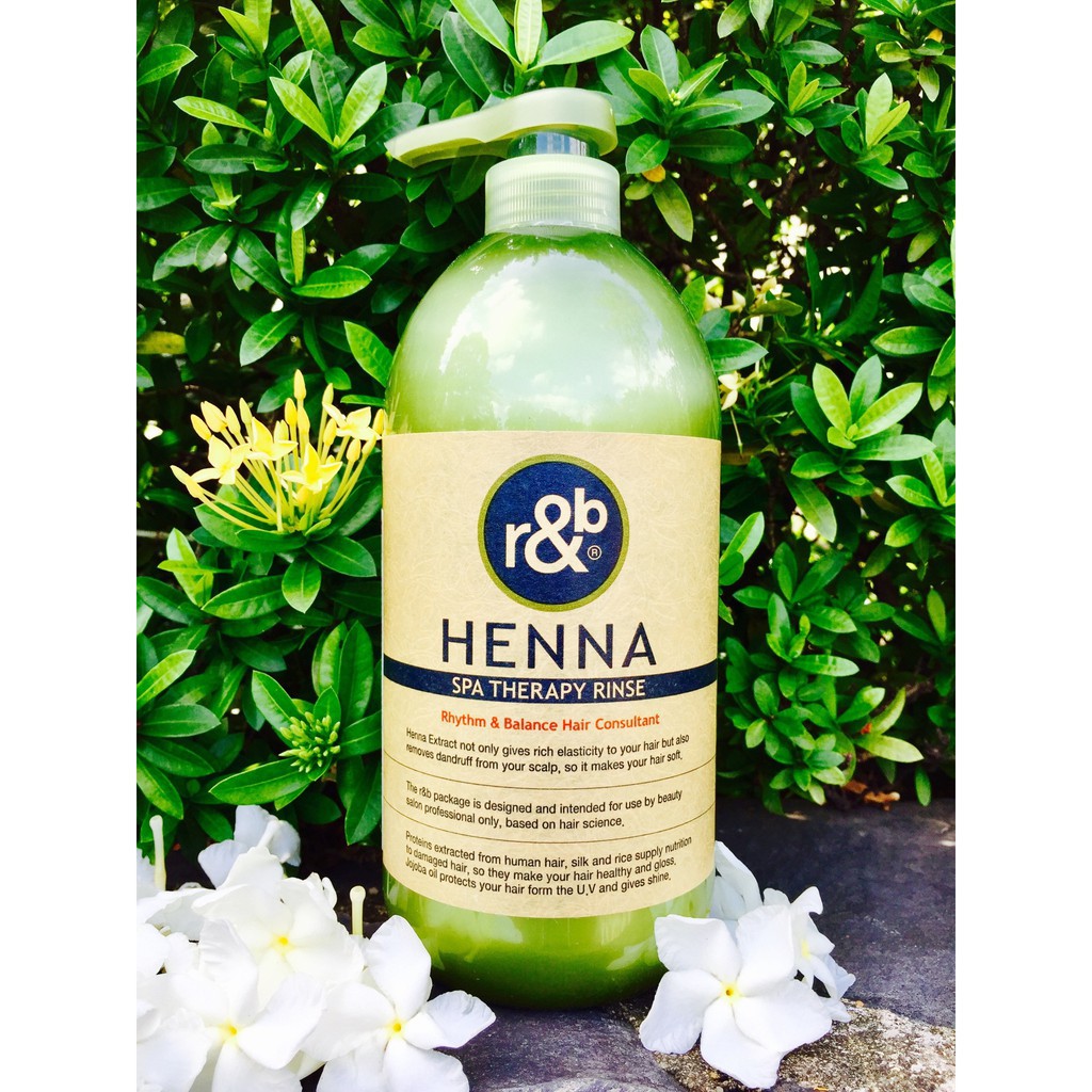 Cặp dầu gội, dầu xả thảo dược r&b Henna Spa Therapy 1000ml, chính hãng Hàn Quốc 100%