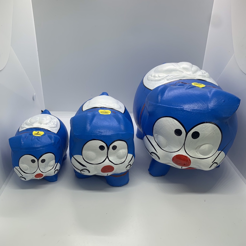 Ống heo lợn đất tiết kiệm 2024, con lợn đất dễ thương hình chó, gấu, doremon, kitty size to lớn,_