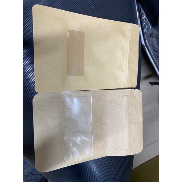 1KG TÚI ZIP GIẤY KRAFT CÓ CỬA SỔ