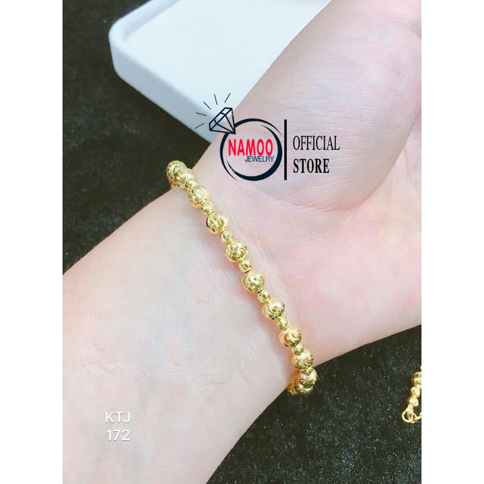 Lắc Tay Nữ, Lắc Bạc Nữ mạ vàng 24k Cao cấp L248 Namoo Jewelry