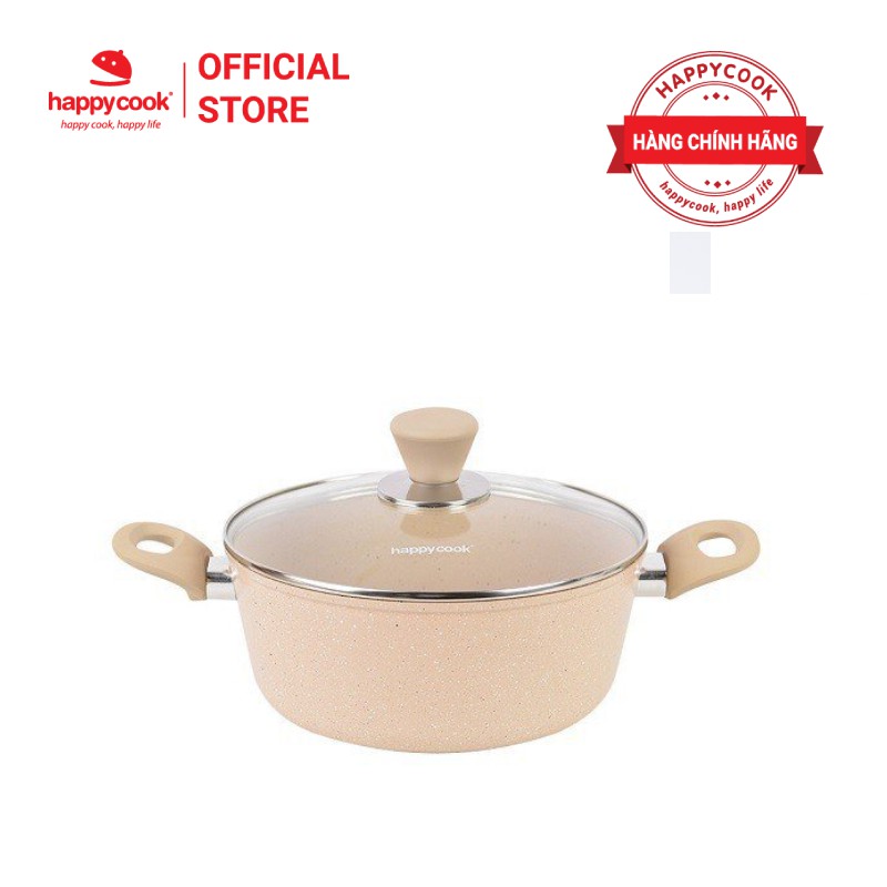 Nồi nhôm chống dính Happy Cook vân đá đáy từ Charm