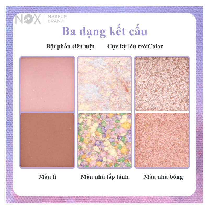 Bảng phấn mắt NOX 20 màu lì lâu trôi trang điểm tự nhiên gợi cảm cho nữ 12g