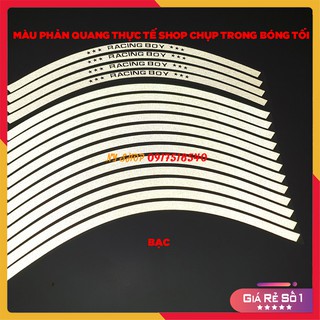 🏆 DECAL RACING PHẢN QUANG DÁN VÀNH RCB (TEM CHỈ VÀNH 1 BỘ ĐỦ DÁN 2 BÁNH) 🏆