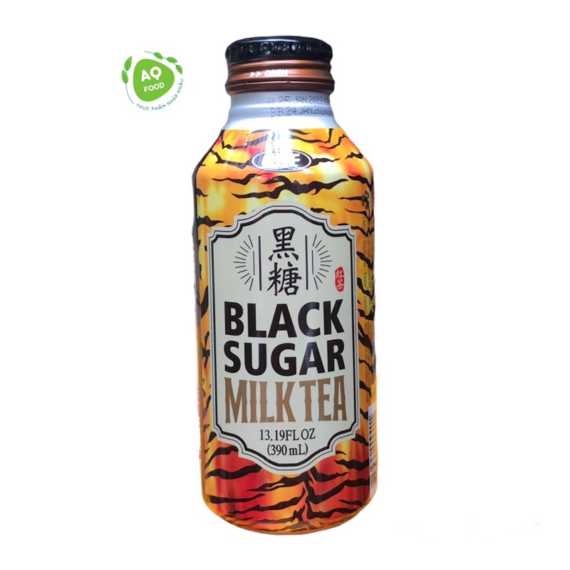 Trà sữa đường đen Hàn Quốc - Chai nhôm 390ml - Black Sugar Milk Tea