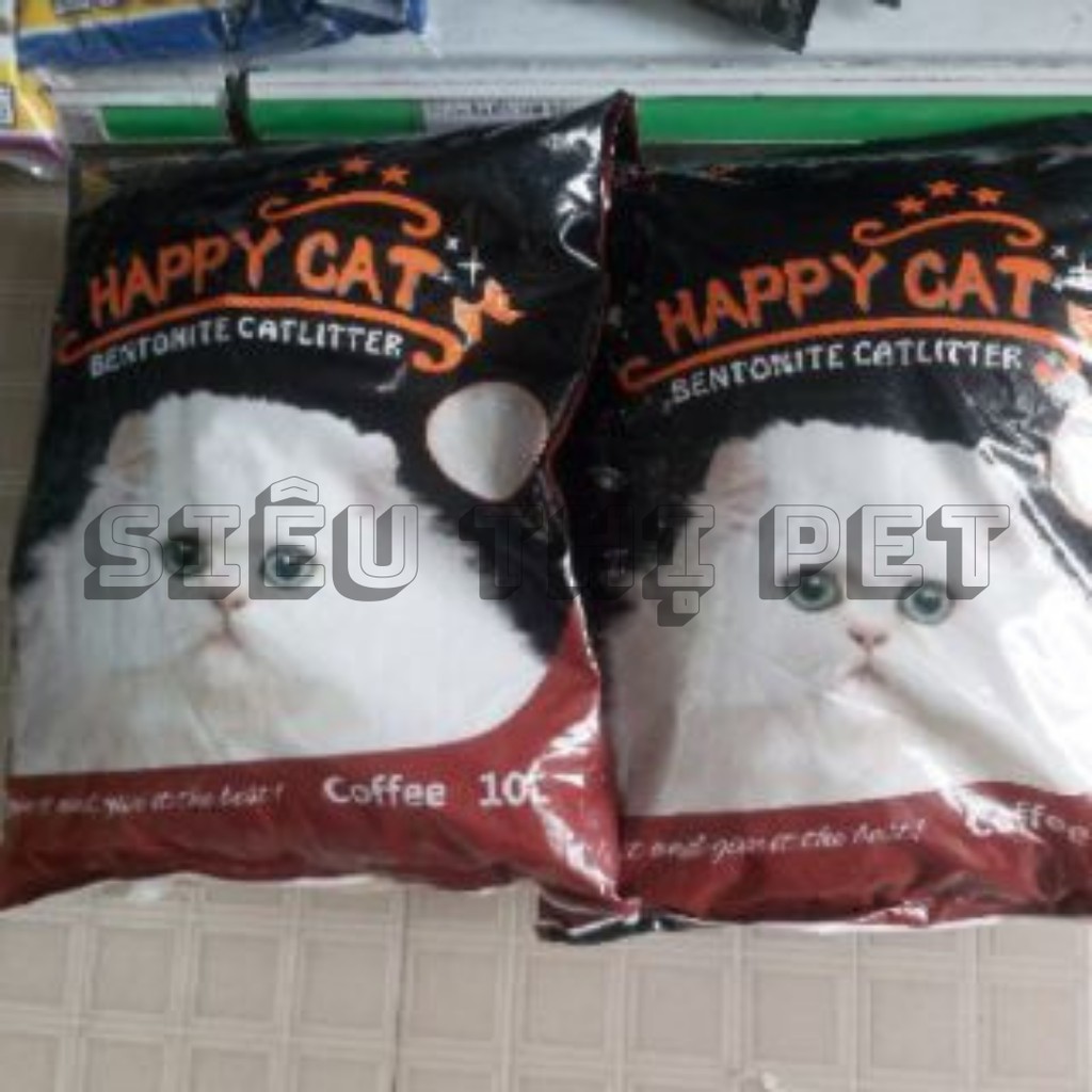 ( SIÊU SẠCH) Cát Vệ Sinh Happy Cat Cho Mèo 10L - Mùi Cafe Giữ Cho Nhà Luôn Sạch