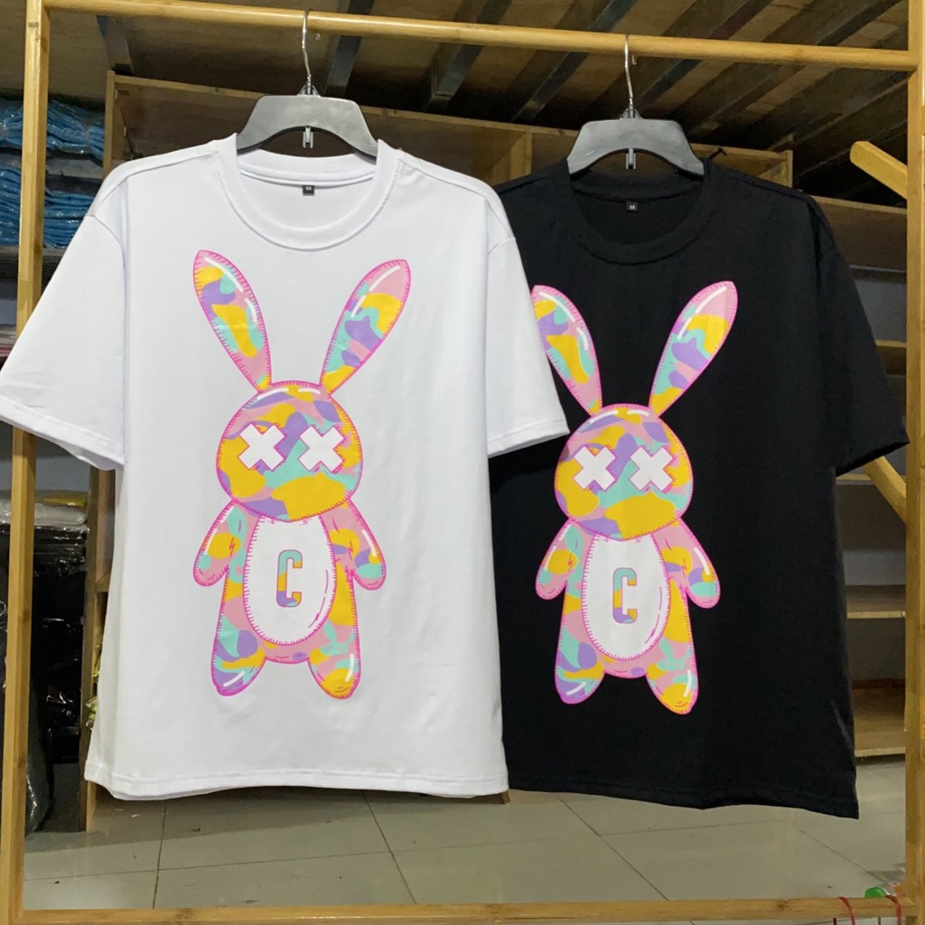 Áo Thun Tay Lỡ Form Rộng GUMMY RABBIT Form Rộng Unisex (Ảnh Thật)