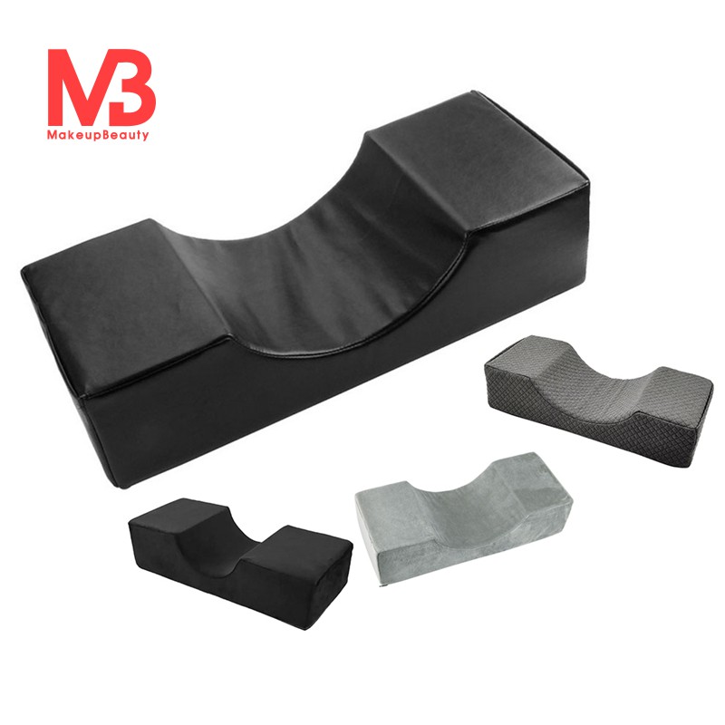 (Hàng Mới Về) Gối Đệm Hỗ Trợ Nối Mi Chuyên Nghiệp Màu Đen Bằng Pu