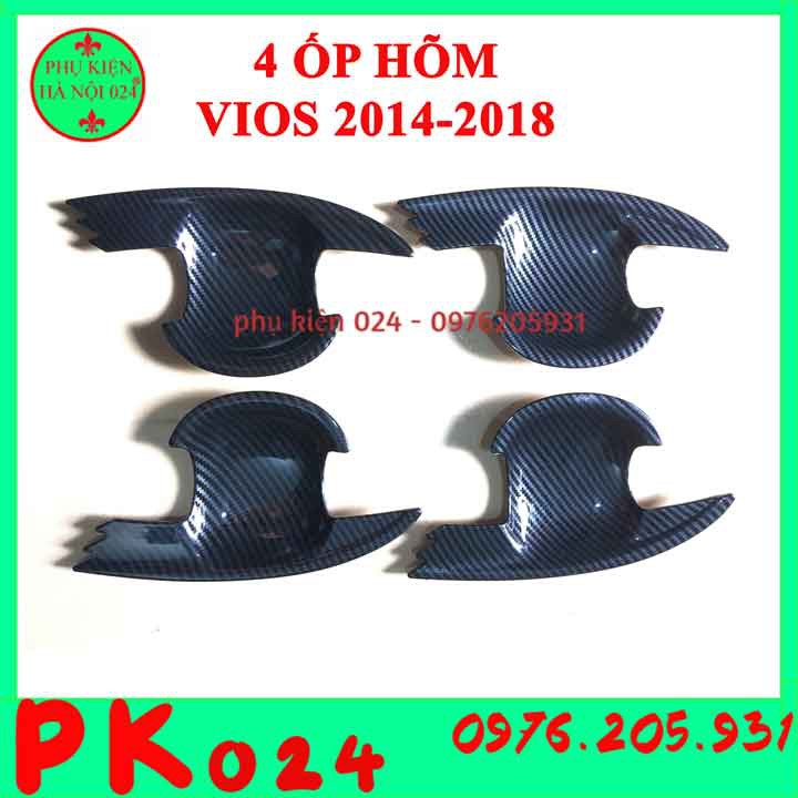 [Vios 2014-2018] Bộ Ốp Tay Nắm Hõm Cửa Vios 2014 2015 2016 2017 2018 Cacbon