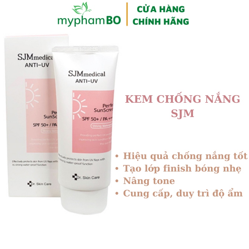 Kem Chống Nắng SJM 60g Medical Anti UV SPF 50 /PA+++ Hàn Quốc - Chống Nước Dành Cho Mọi Loại Da