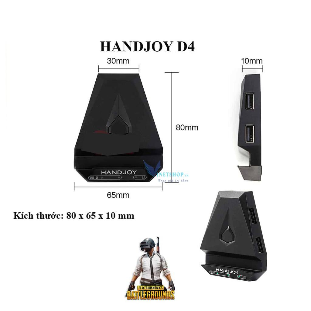 Handjoy D4 | Bộ chuyển đổi chuột và bàn phím cho điện thoại chơi game PUBG, ROS, FreeFire kết nối không có độ trễ