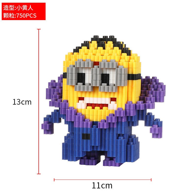 Mô Hình Lắp Ráp Lego 3D Minion (size M Cao 13cm)