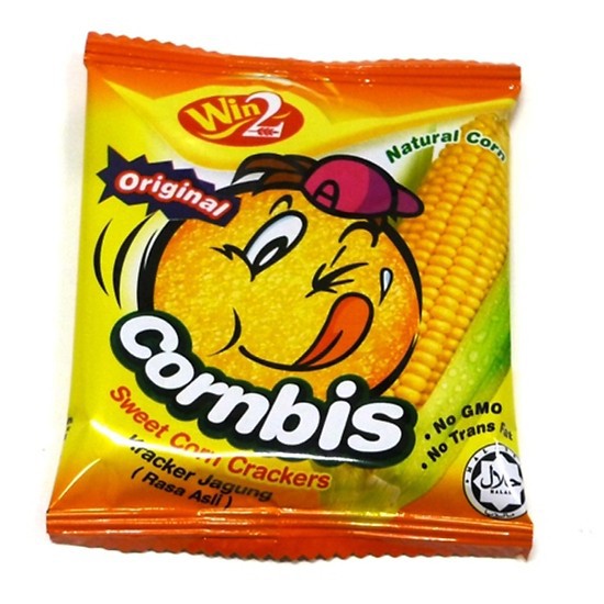 Bánh Bắp Cornbis Win2 Sweet Corn Crackers (Hộp Lớn 30 gói)