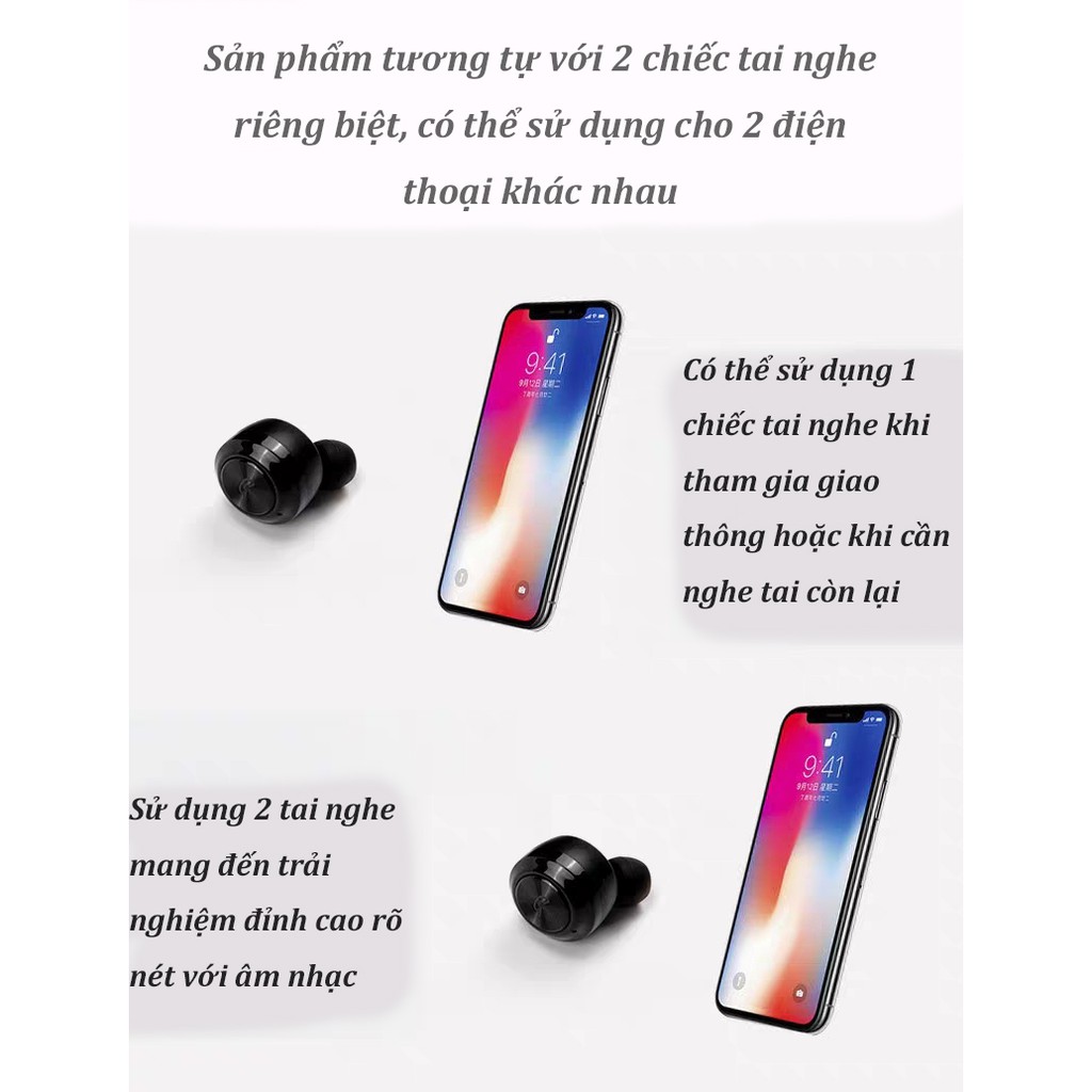 (Cao Cấp) Tai Nghe Bluetooth Liên Thông Siêu Bass Wireless A6 Không Dây - Chống Nước IP5X-Pin Khủng 100h | BigBuy360 - bigbuy360.vn