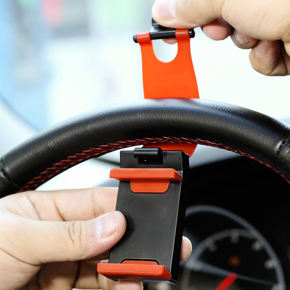 Twitch Universal Car Holder Steering Wheel Bike Clip Rubber Band Phone Bracket