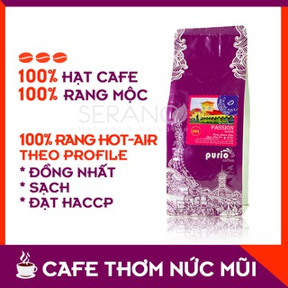 Cafe sạch nguyên chất PASSION BLEND ĐẮNG VỪA 250G, 100% cà phê rang xay mộc, pha phin/ pha máy, hạt/ bột từ PurioCafe