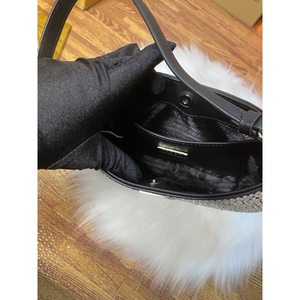 Túi Prada kẹp nách blingbing size 22cm - Túi xách prada
