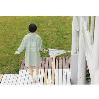 Áo khoác trench coat xanh mint