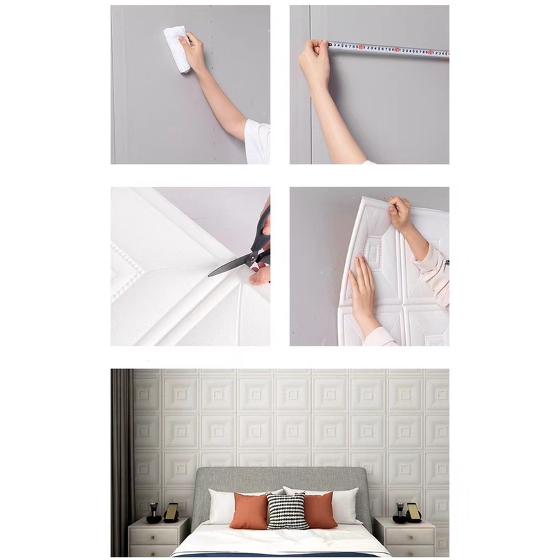 Miếng Dán Tường Bằng Xốp XPE 3D Tự Dính Chống Thấm Nước Trang Trí Phòng Ngủ Cho Bé DIY Mới