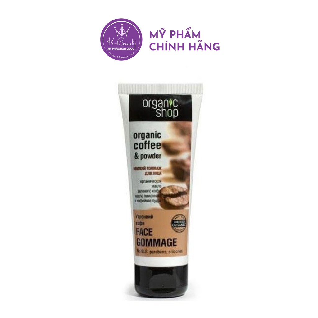 Tẩy da chết mặt Organic Coffee And Powder For Face 75ml KBeauty