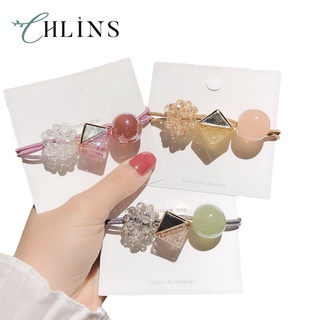 Dây buộc tóc CHLINS gắn đá pha lê phong cách Hàn Quốc thời trang cho nữ