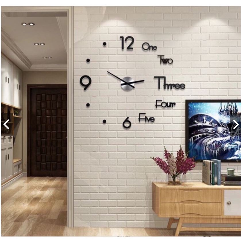 Đồng Hồ Chữ Nổi 3D Dán Tường Trang Trí Decor❖Đồng Hồ Chữ Nổi❖