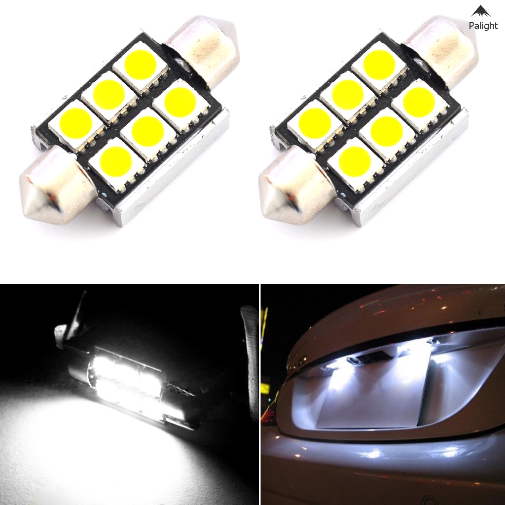 2 đèn LED HID 5050 soi biển số xe & trang trí nội thất xe otô đa năng