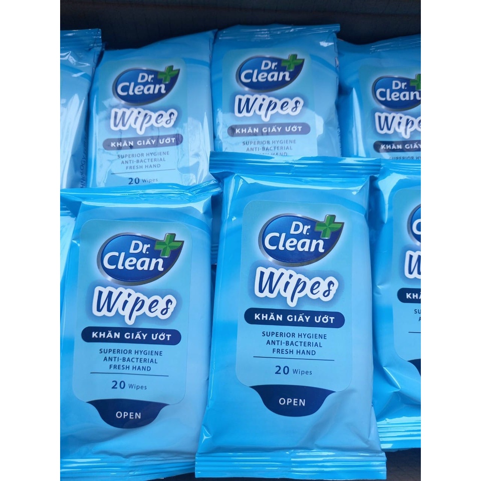 📣📣📣 Giấy ướt bỏ túi DrClean gói 20 miếng | BigBuy360 - bigbuy360.vn