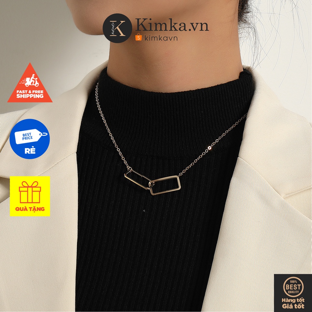 (0287) Dây Chuyền Sợi Mỏng Hình Học Lồng Đơn Giản Tinh Tế Thanh Lịch
