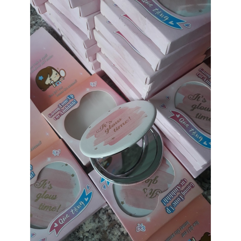 Gương Trang Điểm Cầm Tay gập đôi (Qùa tặng Sunplay Tone Up)