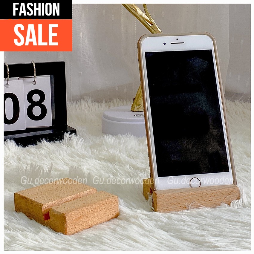 Gía đỡ điện thoại, kệ để máy tính bảng smartphone gỗ decor