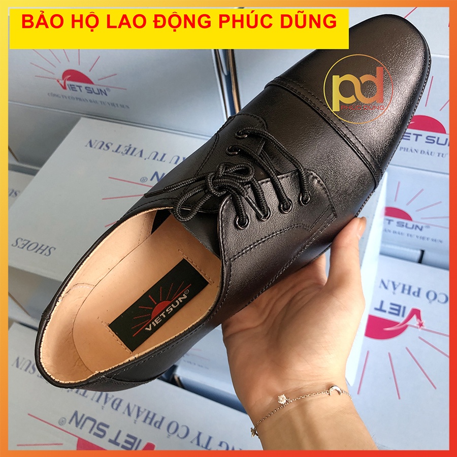 Giày tây nam da màu đen bảo vệ Việt Sun Vietsun đồng phục bảo vệ đẹp chuyên nghiệp sang trọng lịch lãm thời trang