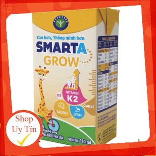 CHÍNH HÃNG Thùng sữa công thức pha sẵn Nutricare Smarta Grow (110ml x 48 hộp) - hỗ trợ tăng chiều cao, phát triển não bộ