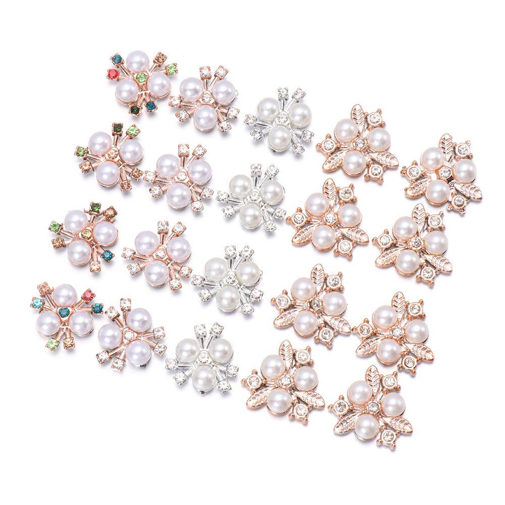 Set 10 Kẹp Tóc Hình Bông Hoa DIY