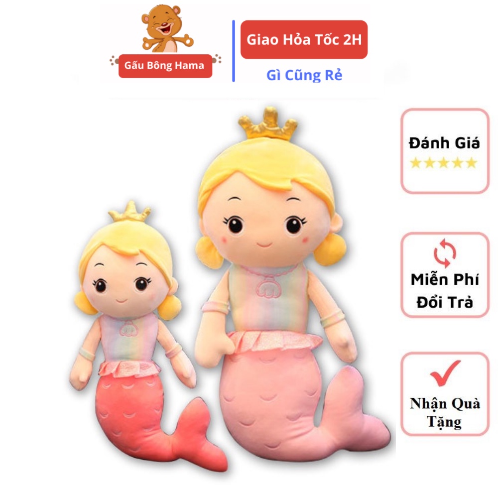Gấu Bông Nàng tiên Cá  Mềm Mịn  - Gấu Bông Hama