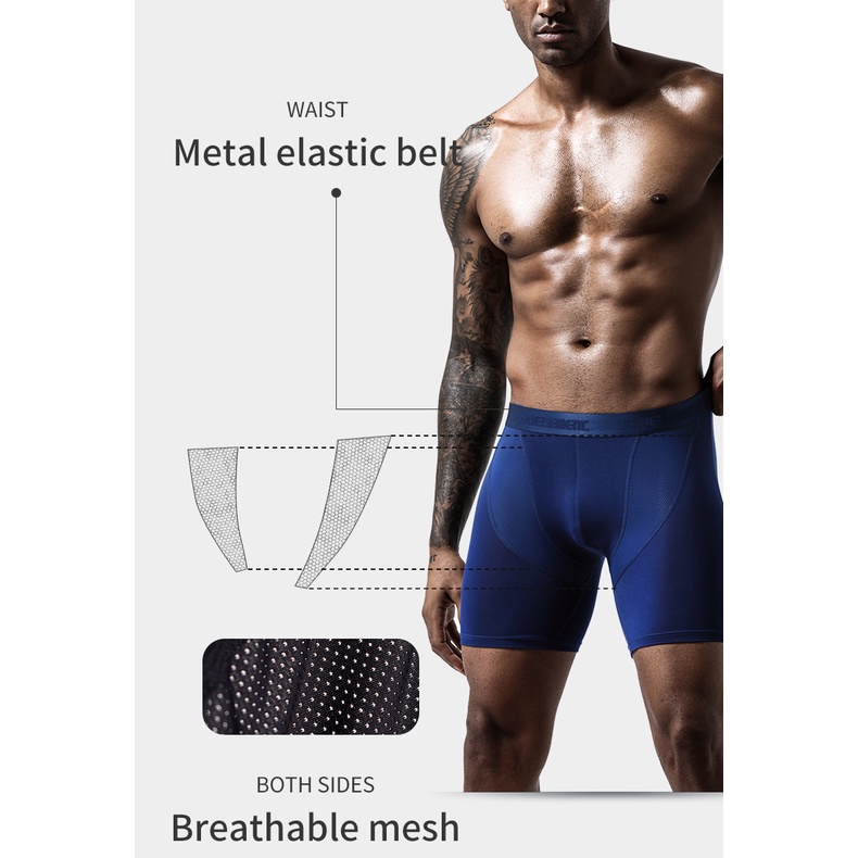 Quần Lót Boxer Lưng Vừa Thoáng Khí Thoải Mái Dành Cho Nam 189