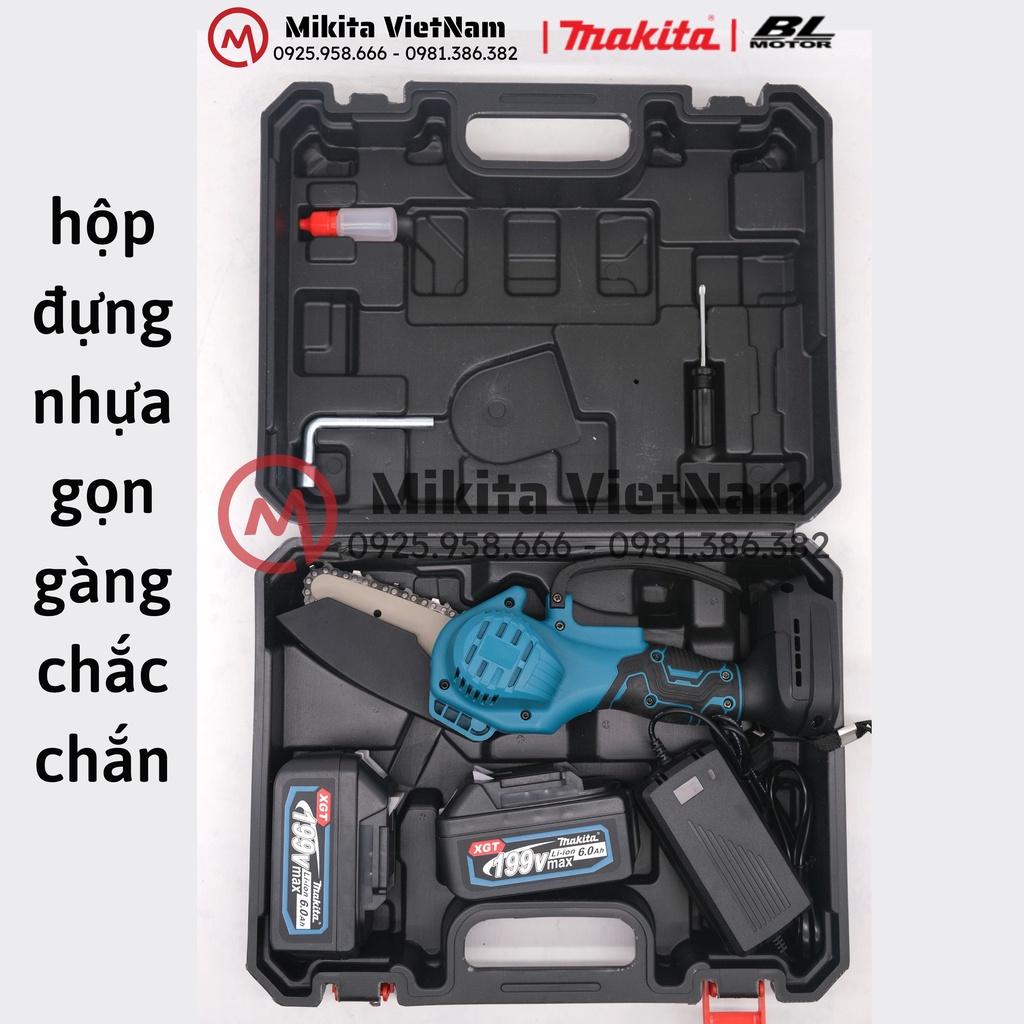 MÁY CƯA XÍCH MINI CHẠY PIN MAKITA - KHÔNG CHỔI THAN Mới Nhất 2023
