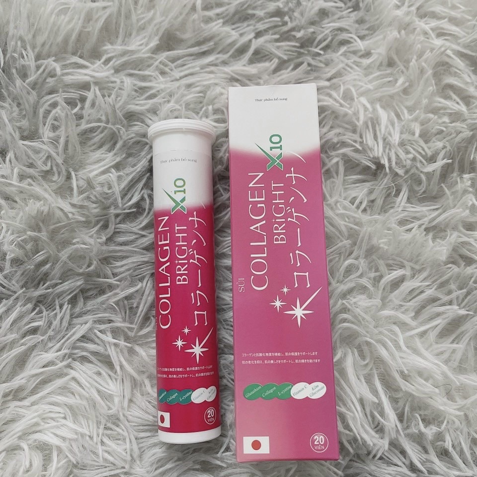 Collagen X10 Viên Sủi Giúp Làm Đẹp Da, Giúp Da Trắng Sáng Đều Màu,Giúp Sạch Nám, Tàn Nhang , Chông Lão Hóa