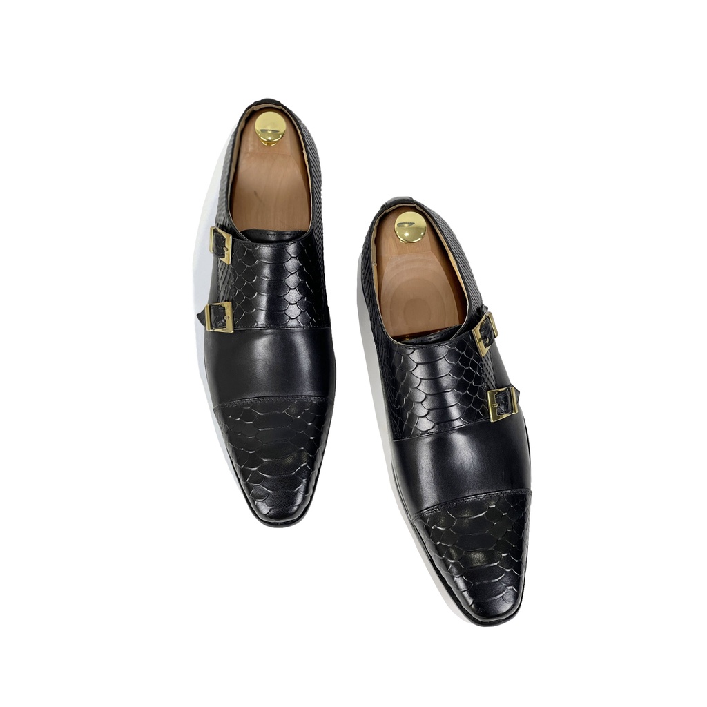 Giày Homme Le Marche - Double Buckle Monk Strap