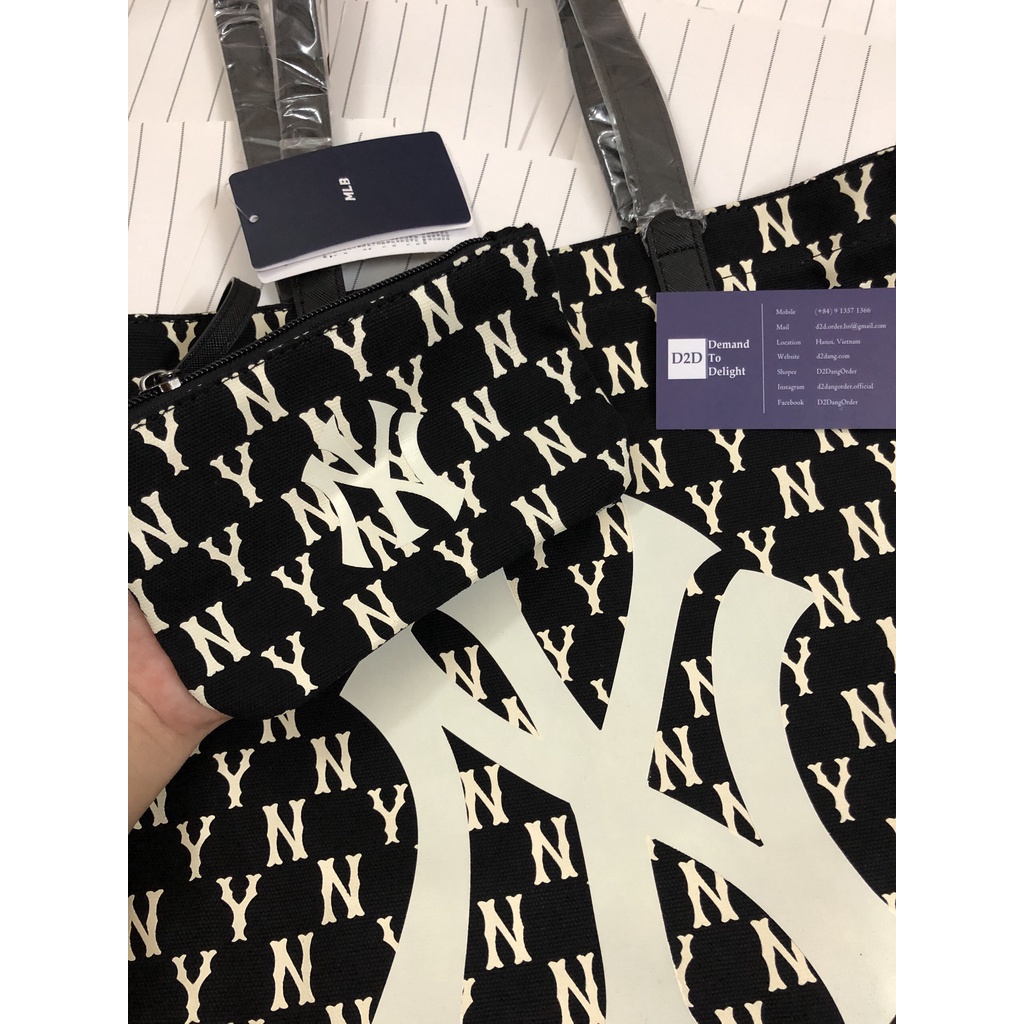 Túi Đeo Vai MLB Bản To Kèm Ví Nhỏ Logo In Họa Tiết Mono Siêu Đẹp