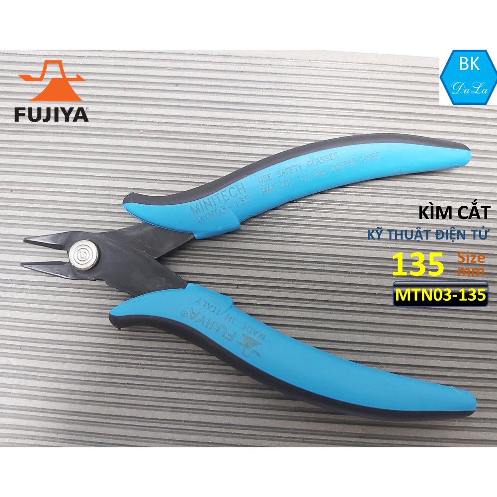 [SX tại Nhật] Kìm cắt kỹ thuật điện tử 135mm Fujiya MTN03-135 Made in Japan Kềm Cắt dây thép dây đồng